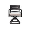 Outdoor Patio Aluminum Swivel Rocker 2PCS with Outdoor-grade Sunbrella Fabric Cushions, Ember Black - as Pic