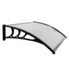 Free shipping 100 x 80 Household Application Door & Window Rain Cover Eaves Canopy White & Black Bracket YJ - black