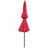 11Ft 3-Tiers Patio Umbrella Red - As Picture