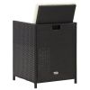 Patio Chairs 4 pcs Poly Rattan Black - Black
