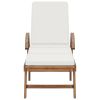 Sun Loungers with Cushions 2 pcs Solid Teak Wood Cream