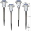 Solar Pathway Lights, Solar Garden Lights Outdoor White, Waterproof Led Path Lights for Yard, Patio, Landscape, Walkway - 4 pcs