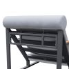 Recliner Patio Chair with Cushions and Ottoman,Waterproof Fabric Soft Cushions with Aluminium Frame - as Pic