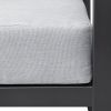 Recliner Patio Chair with Cushions and Ottoman,Waterproof Fabric Soft Cushions with Aluminium Frame - as Pic