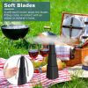 4Pcs Fly Repellent Fan Table Top Battery Powered Bug Deterrent Fan Hanging Food Fans for Party BBQ Picnic Camping - Black