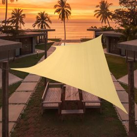 Artpuch Custom Size 22'X26'X26' Sand Sun Shade Sail Triangle Canopy 185 GSM Durable Fabric UV Block Awning for Outdoor Patio Garden Backyard (Customiz (size: 06'x18')