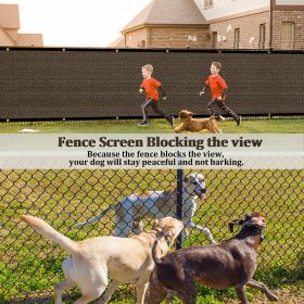 Artpuch Privacy Fence Screen Brown Customized Outdoor Mesh Panels for Backyard, Balcony,Patio,Construction Site with Zip Ties (size: 3x256 ft)
