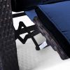 Outdoor Recliner Chair;  Automatic Adjustable Wicker Lounge Recliner Chair with 5.12'' Thicken Cushion